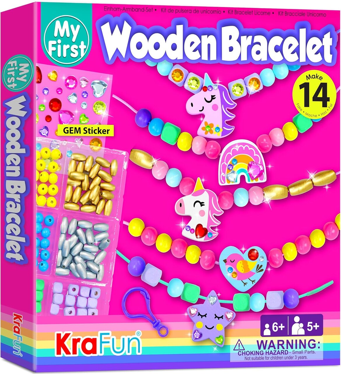 Unicorn Bracelet Craft Kit (Wooden) 10.24 x 9.45 x 1.18 inches